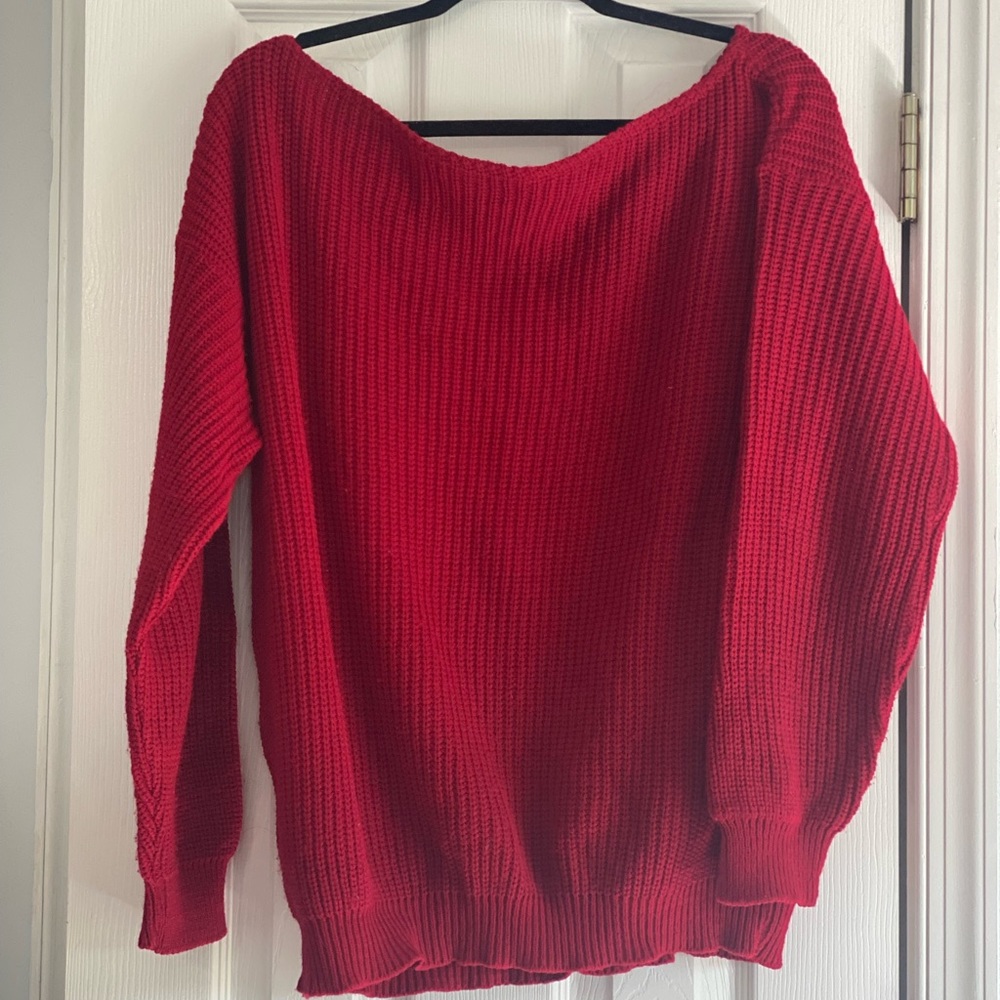 Slash Neck Sweater